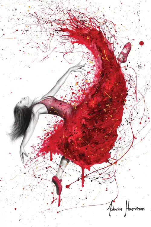 Contemporary Passion Ballerina by Ashvin Harrison wall art