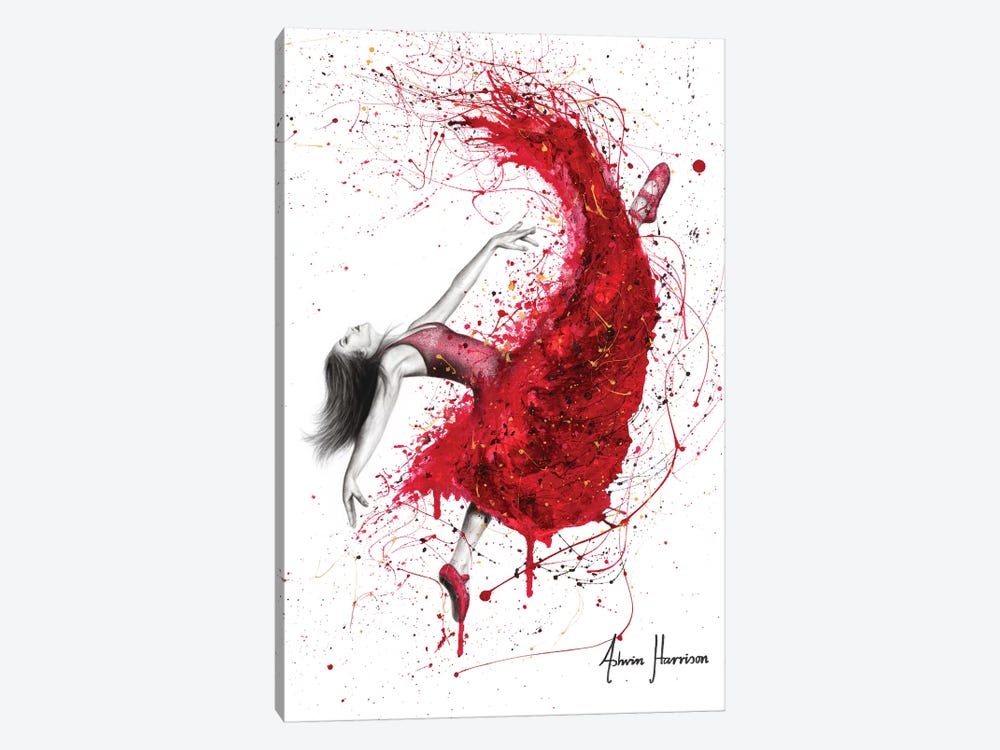 Contemporary Passion Ballerina by Ashvin Harrison 1-piece Canvas Wall Art
