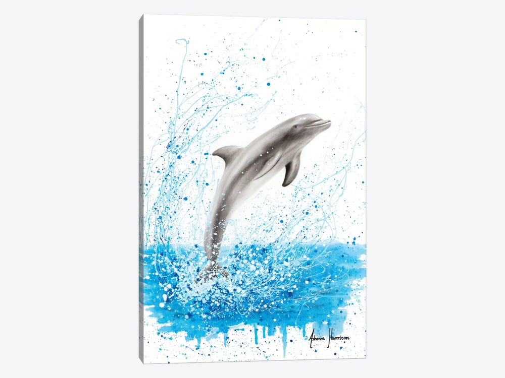 Dancing Dolphin by Ashvin Harrison 1-piece Canvas Print