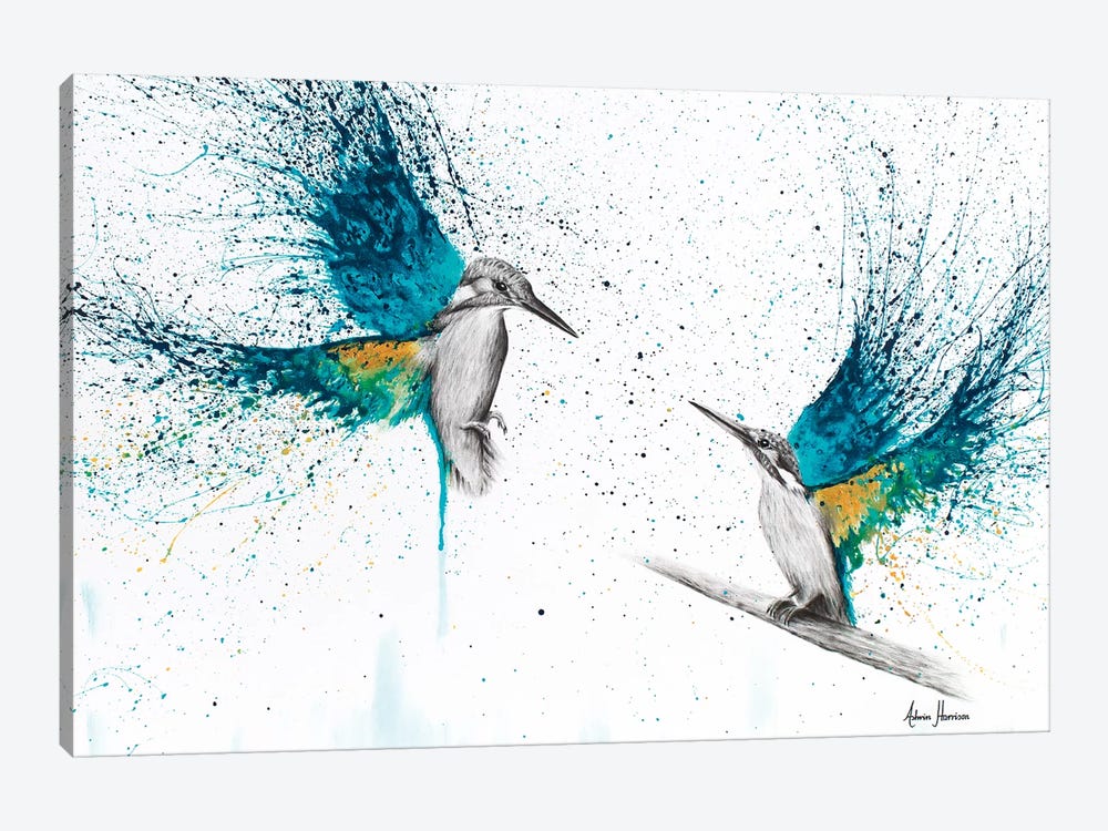Kingfisher Memories by Ashvin Harrison 1-piece Canvas Art