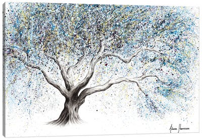Frosty Whisper Tree Canvas Art Print - Hyper-Realistic & Detailed Drawings