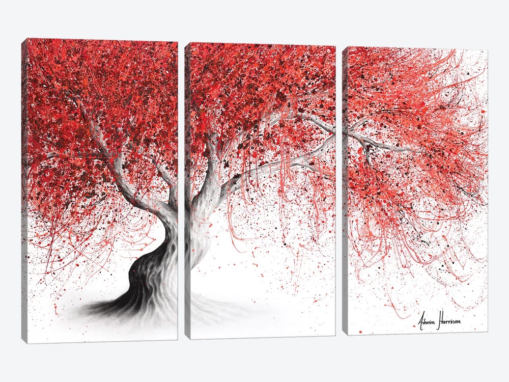 Strawberry Fall Tree by Ashvin Harrison 3-piece Canvas Print