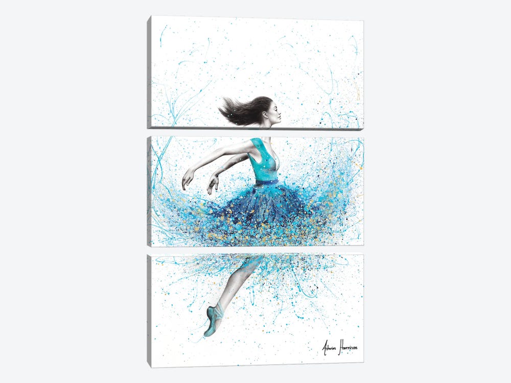 Aqua Sound Dance 3-piece Canvas Art