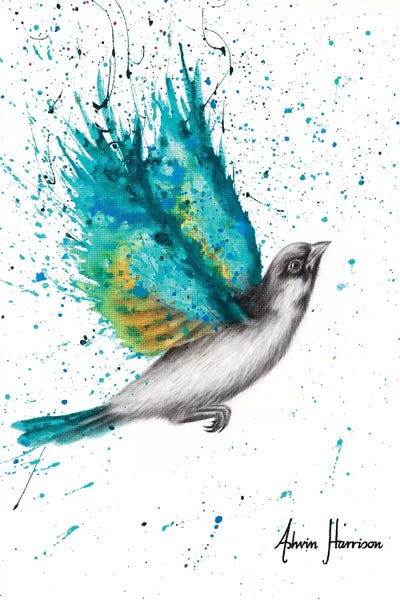 Turquoise Happiness by Ashvin Harrison canvas print