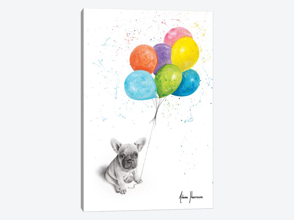Little Frenchie And The Balloons by Ashvin Harrison 1-piece Canvas Art