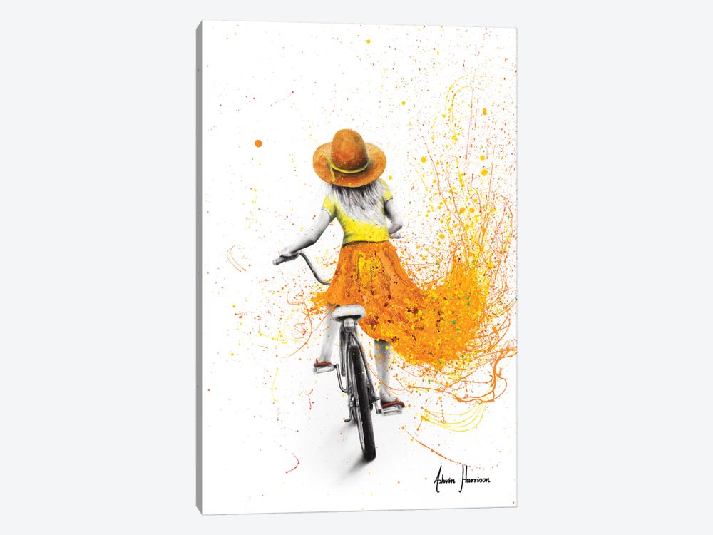 Her First Bicycle by Ashvin Harrison 1-piece Canvas Art Print
