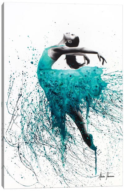Kingfisher Woman Canvas Art Print - Ballet Art