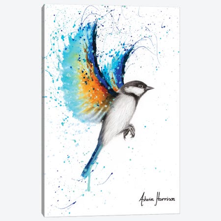 Travelling Blue Bird Canvas Print #VIN547} by Ashvin Harrison Canvas Print