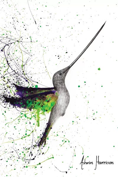 Hummingbirds: Joyful Garden Hummingbird by Ashvin Harrison