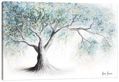 Gentle Frost Tree Canvas Art Print - Hyper-Realistic & Detailed Drawings