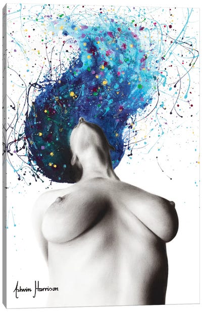 Naked Universe Canvas Art Print - Hyper-Realistic & Detailed Drawings