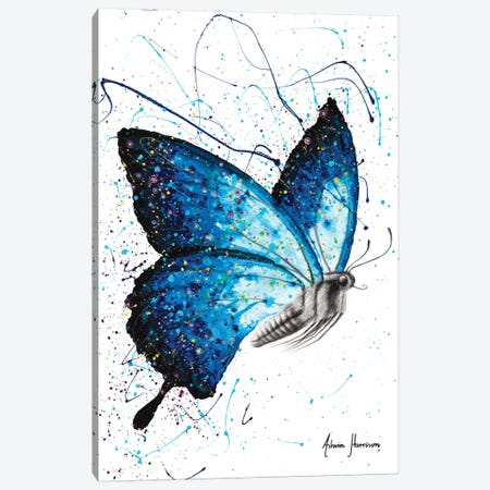 Blue Freedom Butterfly Canvas Print #VIN566} by Ashvin Harrison Art Print