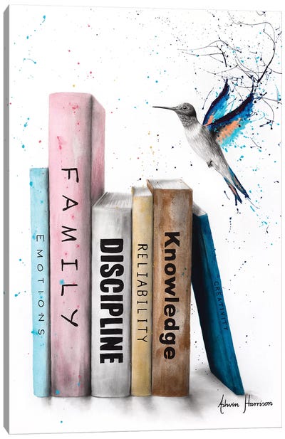The Six Books Of Love Canvas Art Print - Hyper-Realistic & Detailed Drawings
