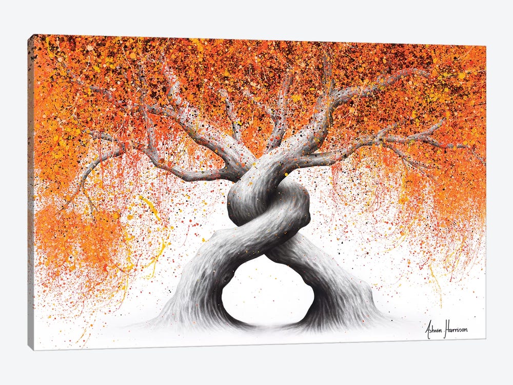 Twisting Love Trees by Ashvin Harrison 1-piece Canvas Print