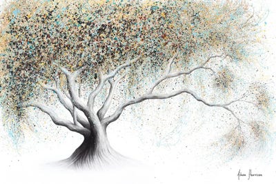 Gentle Golden Bloom by Ashvin Harrison multi panel art