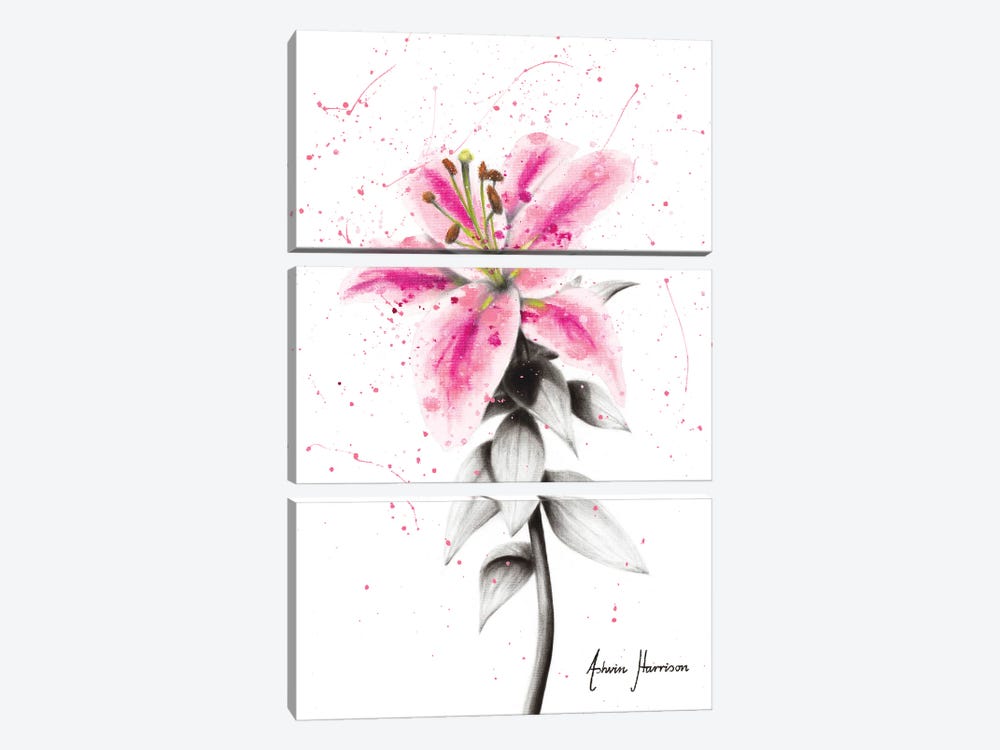 Lively Lily by Ashvin Harrison 3-piece Canvas Print