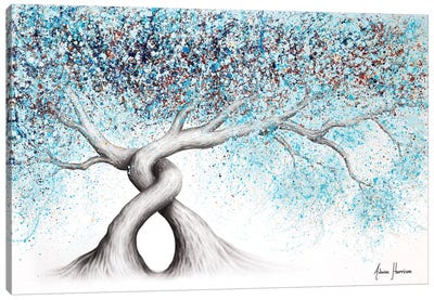 Iced Gemstone Trees Canvas Art Print - Hyper-Realistic & Detailed Drawings