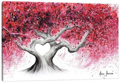 Trees Of Love Canvas Art Print - Hyper-Realistic & Detailed Drawings