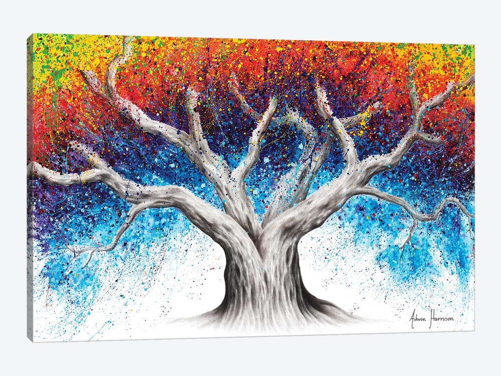 Rainbow Tree by Ashvin Harrison 1-piece Canvas Artwork