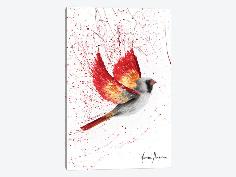 Caring Cardinal 1-piece Canvas Art Print