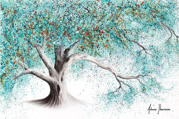 Hyper-Realistic & Detailed Drawings: Turquoise Blush Tree by Ashvin Harrison