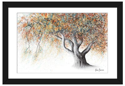 Rusty Autumn Tree Paper Art Print - Framed Art Prints