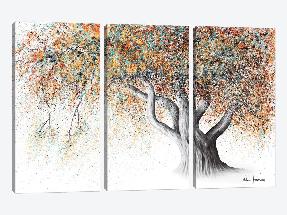 Rusty Autumn Tree by Ashvin Harrison 3-piece Canvas Print