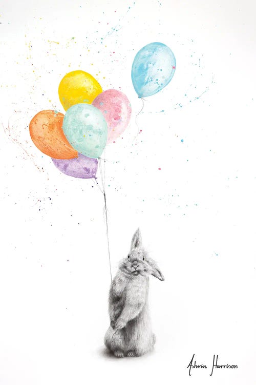 Buster and His Balloons by Ashvin Harrison wall art