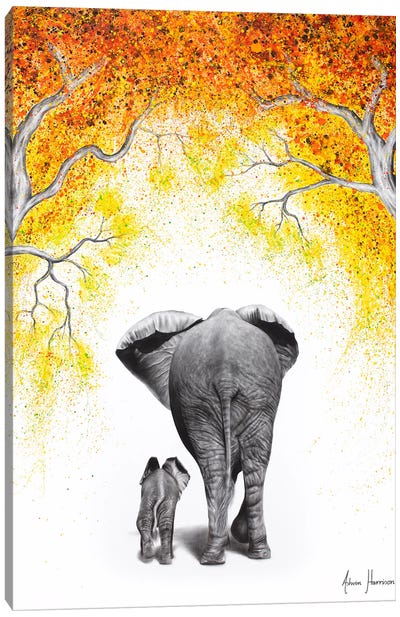 Together Forever Canvas Art Print - Elephant Art