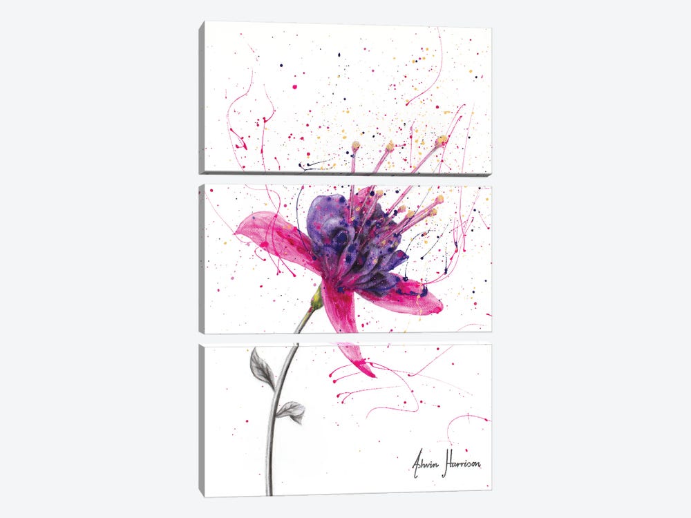 Amethyst Bloom 3-piece Canvas Art Print