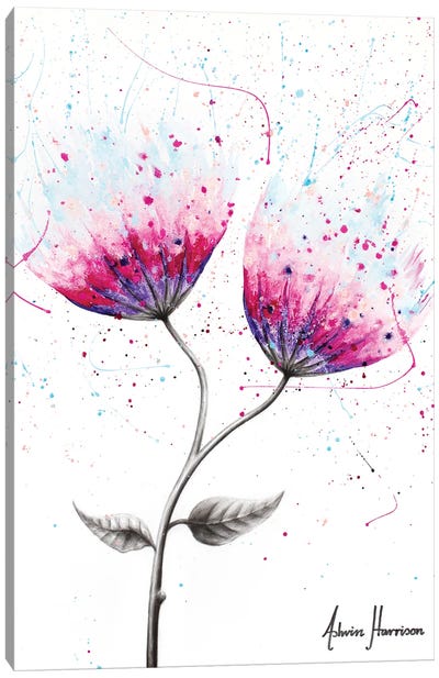 Due Bloom Canvas Art Print - Hyper-Realistic & Detailed Drawings