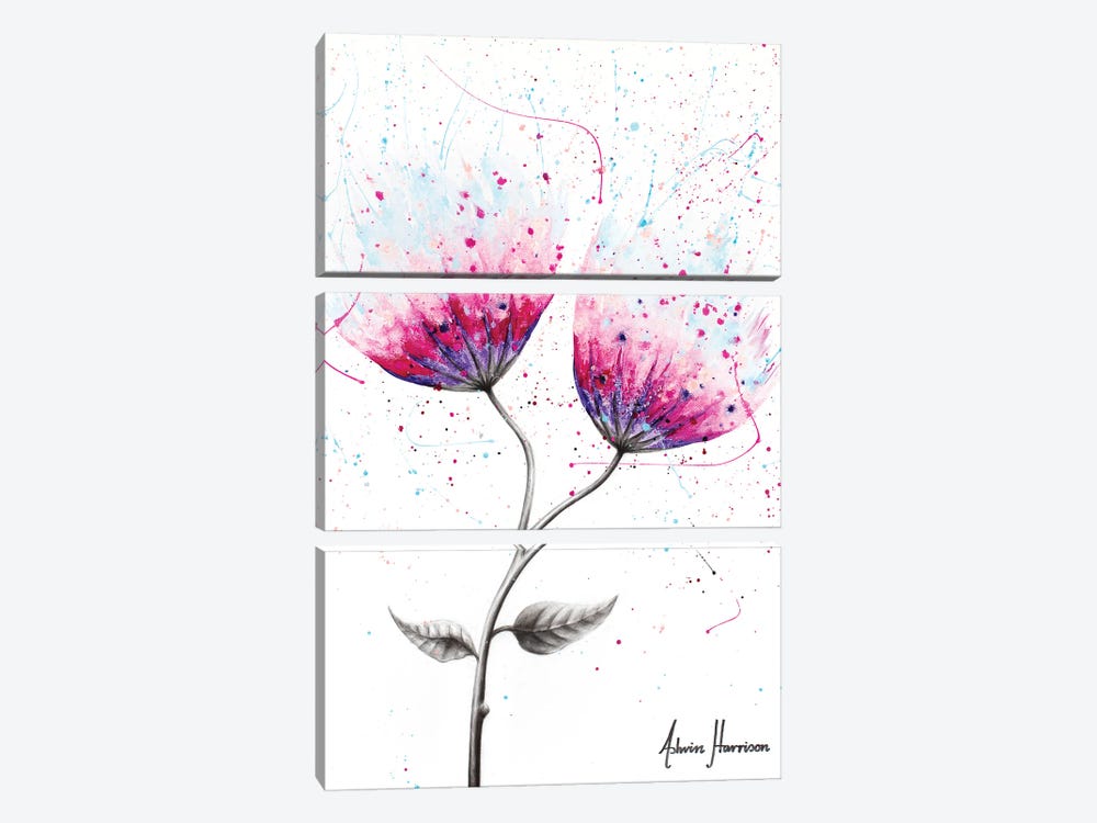 Due Bloom by Ashvin Harrison 3-piece Canvas Artwork