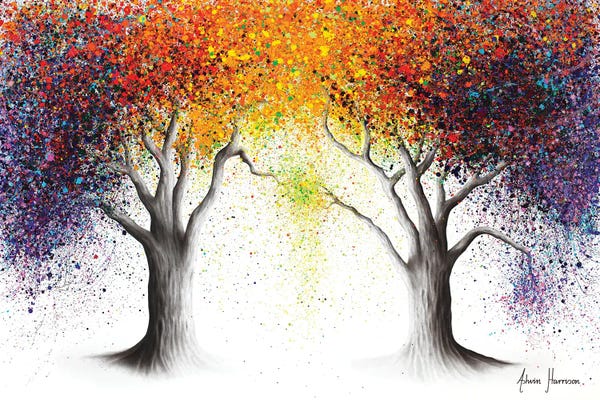 Large Floral & Botanical Art - Canvas Prints: Paralleled Prism Trees (2020) by Ashvin Harrison - 2016-2022 Collection