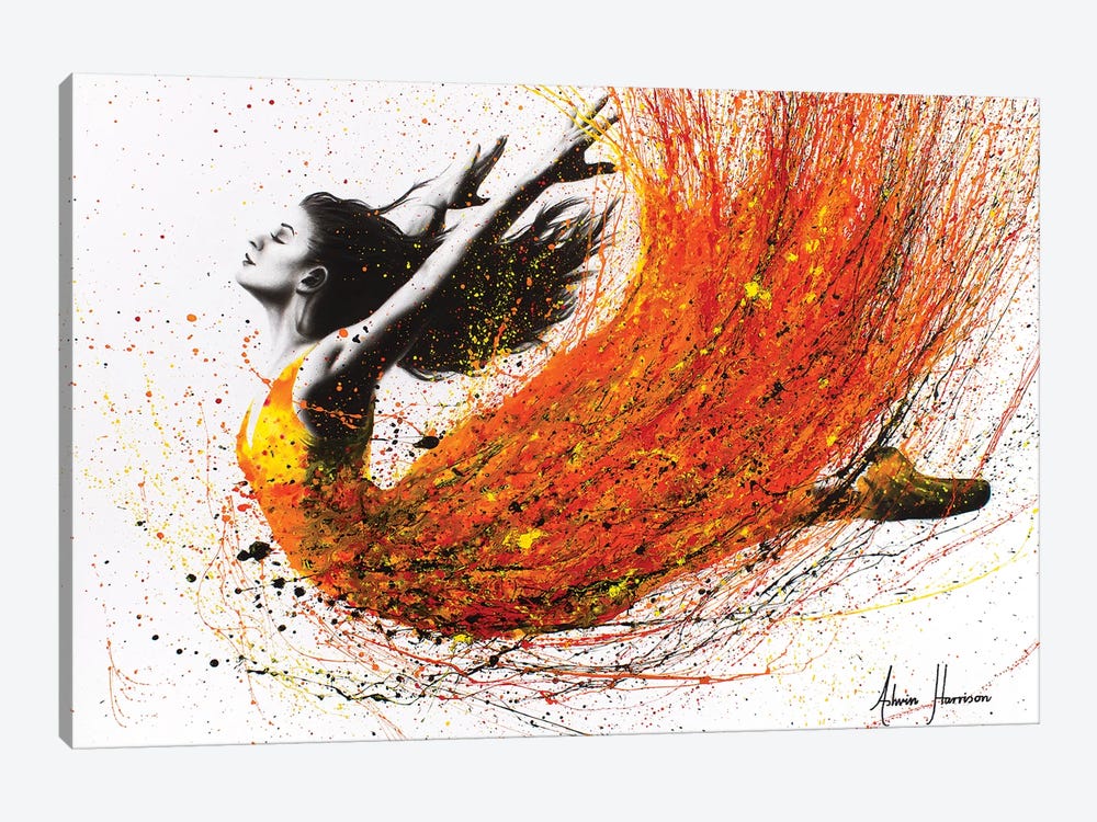 Night Fire Dance by Ashvin Harrison 1-piece Canvas Artwork