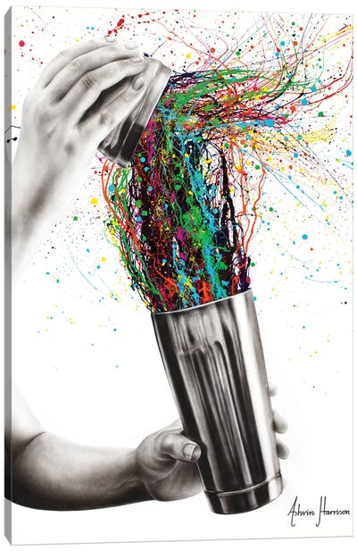 Shake It Canvas Art Print - Hyper-Realistic & Detailed Drawings