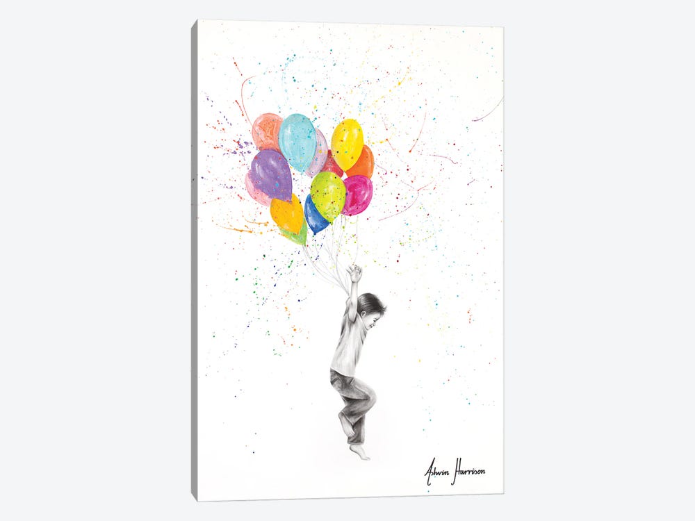 Happy Balloon Boy by Ashvin Harrison 1-piece Art Print