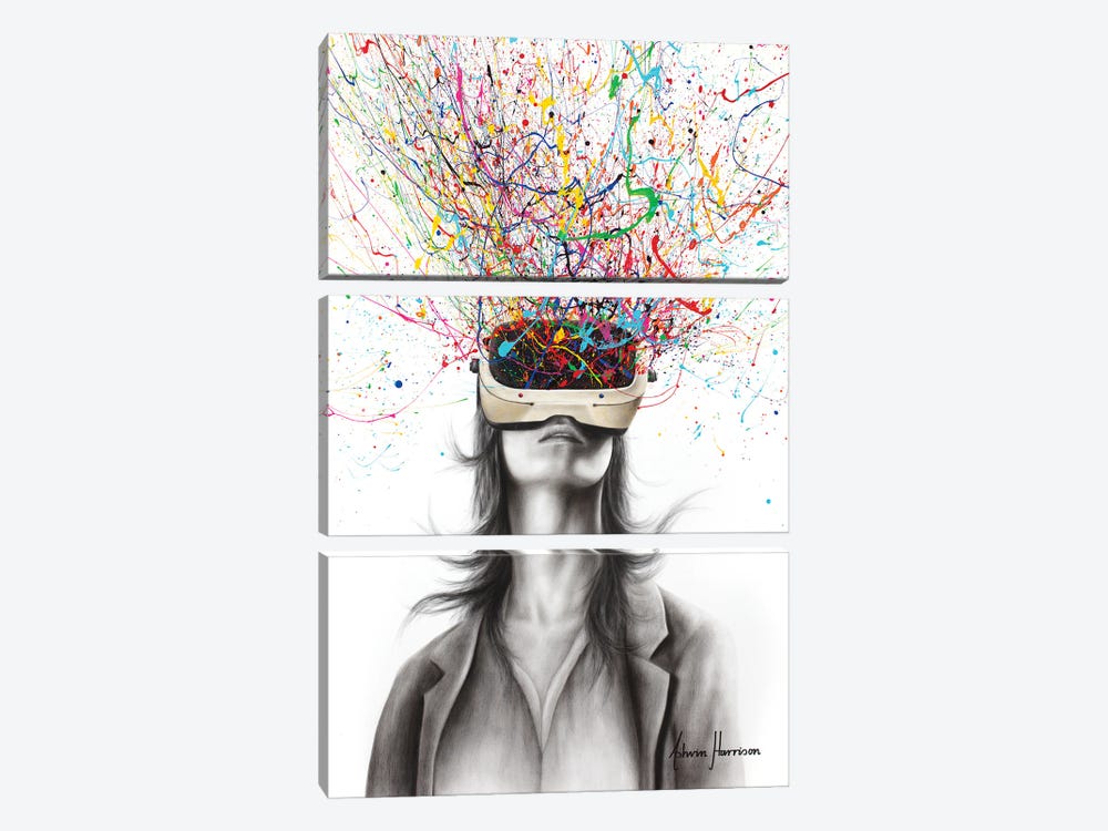 Filtered Reality by Ashvin Harrison 3-piece Canvas Art Print