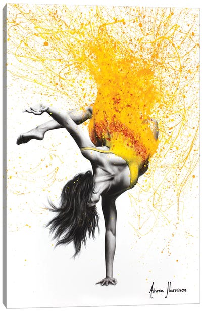 Break Into Dance Canvas Art Print - Pantone 2021 Ultimate Gray & Illuminating