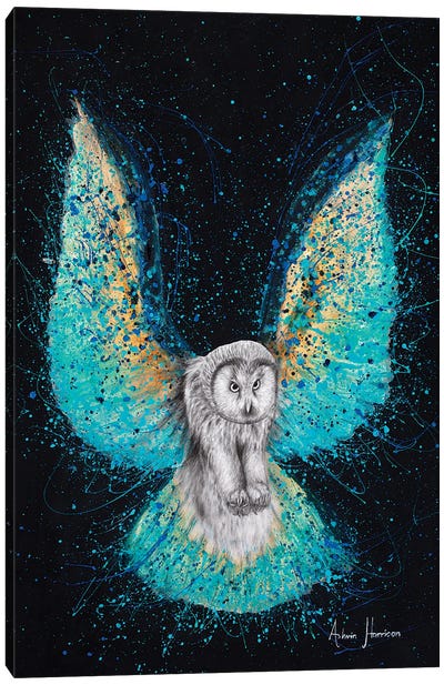 Illuminated Night Owl Canvas Art Print - Ashvin Harrison