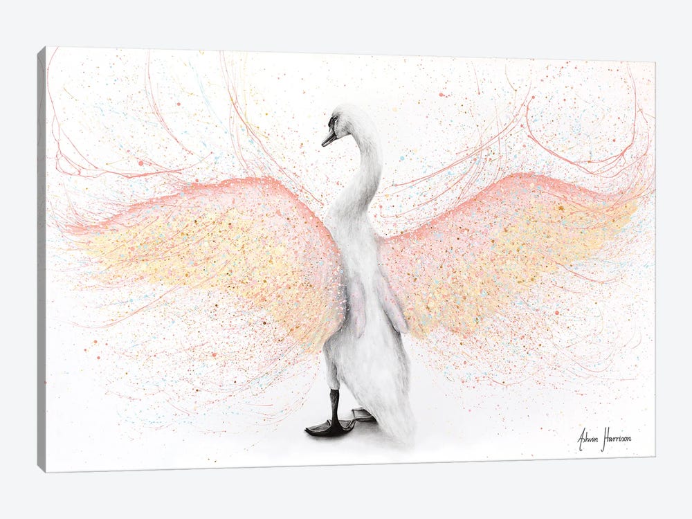 White Swan by Ashvin Harrison 1-piece Canvas Art