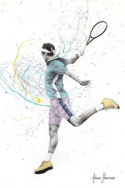 Hyper-Realistic & Detailed Drawings: Tennis Player by Ashvin Harrison