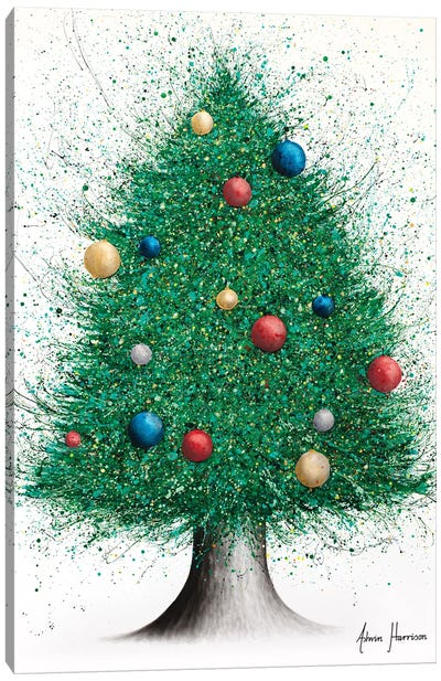 Christmas Tree Canvas Art Print - Hyper-Realistic & Detailed Drawings
