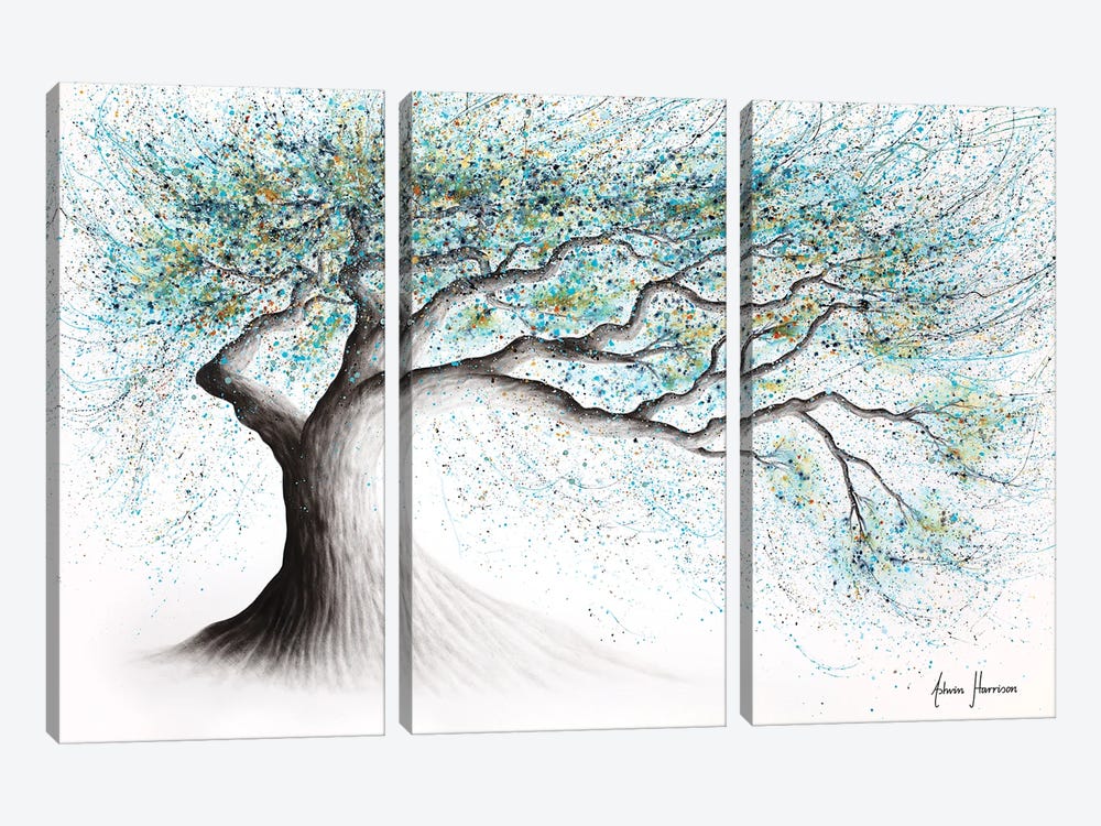 Lucent Lake Tree by Ashvin Harrison 3-piece Canvas Art Print