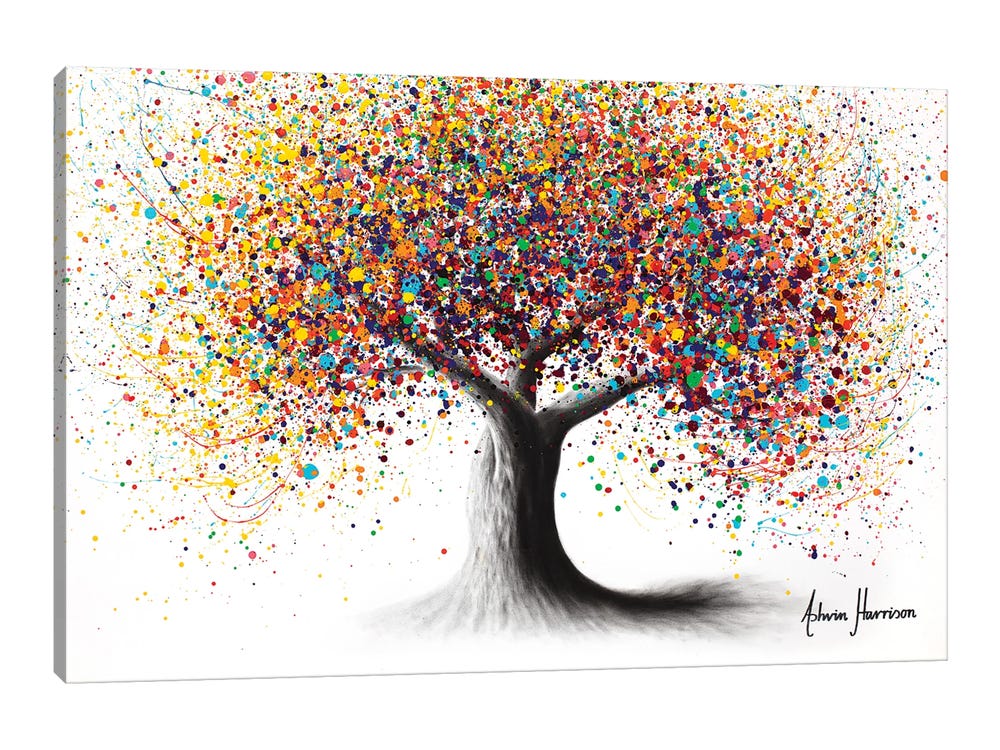 Rainbow Soul Tree Canvas Art Print by Ashvin Harrison