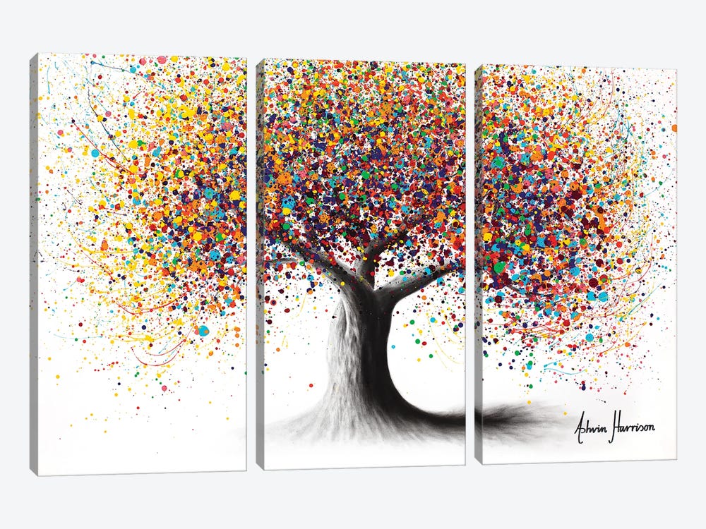 Rainbow Soul Tree by Ashvin Harrison 3-piece Canvas Art