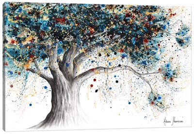 The Midnight Potion Tree Canvas Art Print - Hyper-Realistic & Detailed Drawings