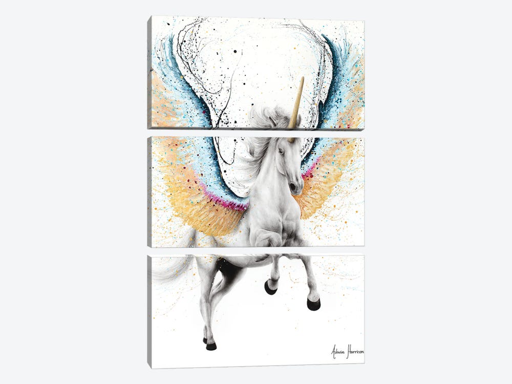 Whimsical Unicorn by Ashvin Harrison 3-piece Art Print