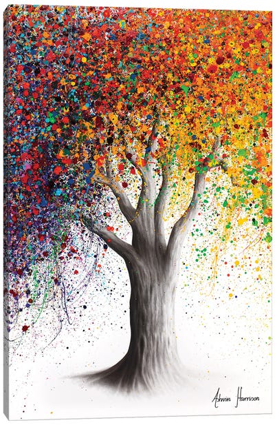Superb Season Tree Canvas Art Print - Hyper-Realistic & Detailed Drawings