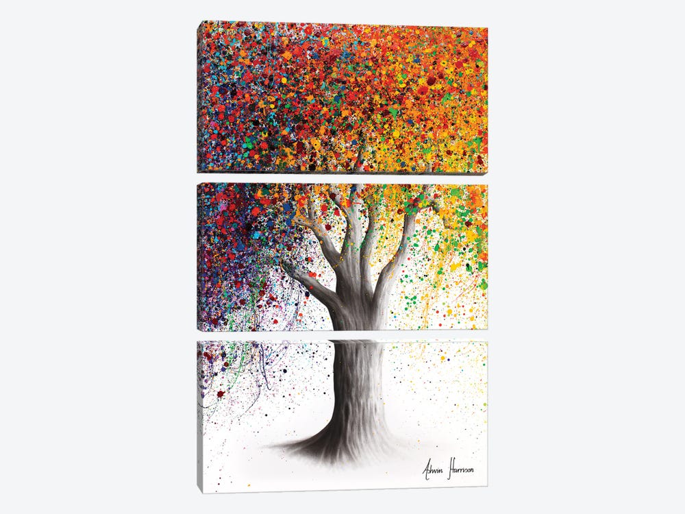 Superb Season Tree by Ashvin Harrison 3-piece Canvas Artwork