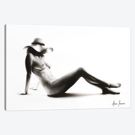 Nude Woman Charcoal Study 52 Canvas Print #VIN74} by Ashvin Harrison Canvas Art Print